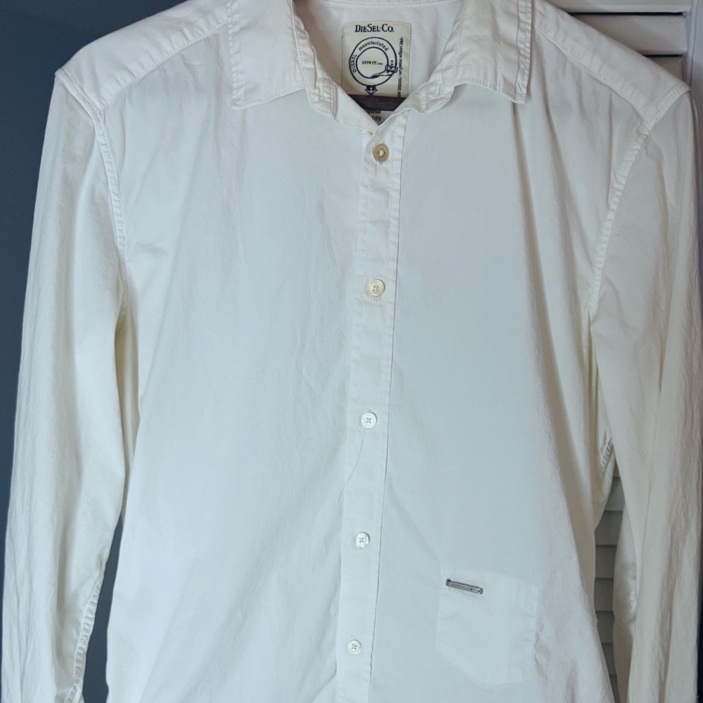 Diesel White Slim-Fit Shirt L